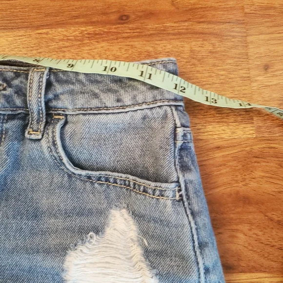 Hollister Jean Skirt Size 0 Ultra High-Rise Distressed - Picture 5 of 5